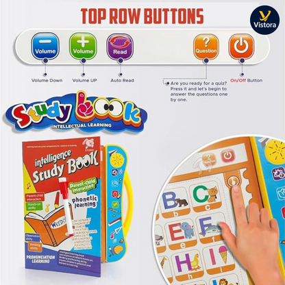 Urbanhalo™ Interactive English Learning Book for Kids – Letters, Words, Rhymes & Sounds