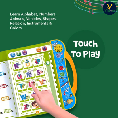 Urbanhalo™ Interactive English Learning Book for Kids – Letters, Words, Rhymes & Sounds