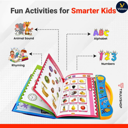 Urbanhalo™ Interactive English Learning Book for Kids – Letters, Words, Rhymes & Sounds